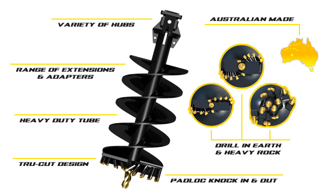 Digga DR6 200mm Auger - Dedicated Rock Auger - Image 2